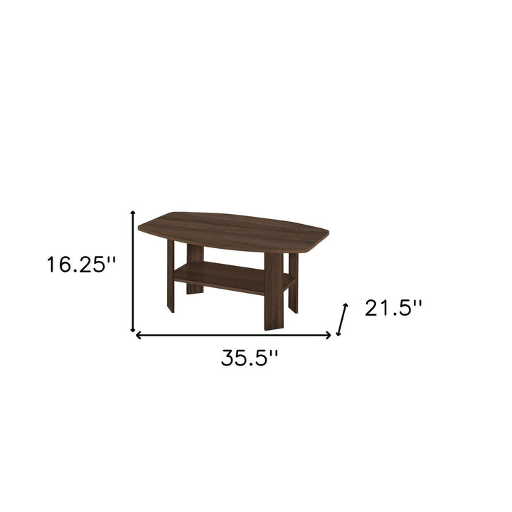 Set of Three 36" Espresso Coffee Table With Three Shelves Image 10