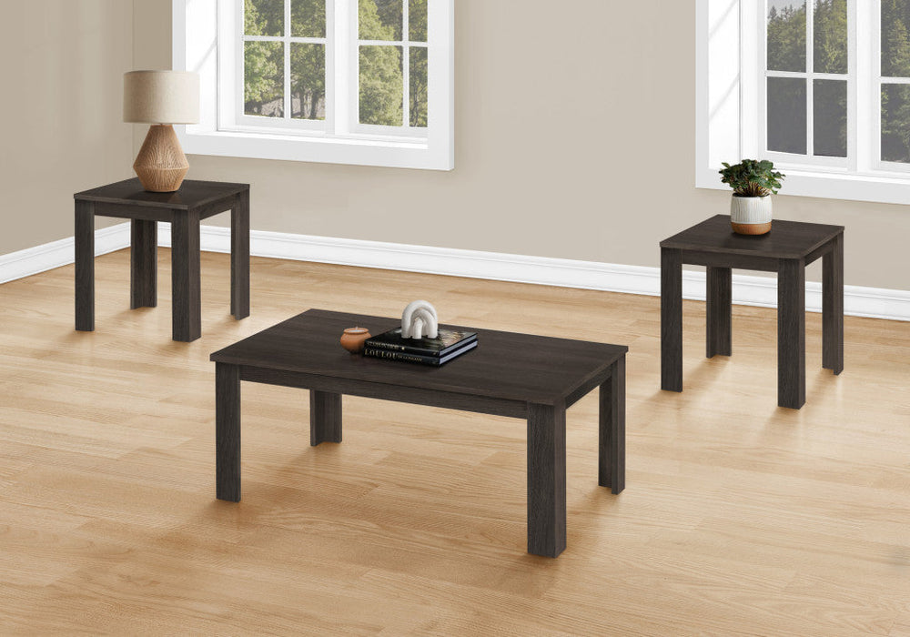 Set Of Three 44" Oak Rectangular Coffee Table Image 2