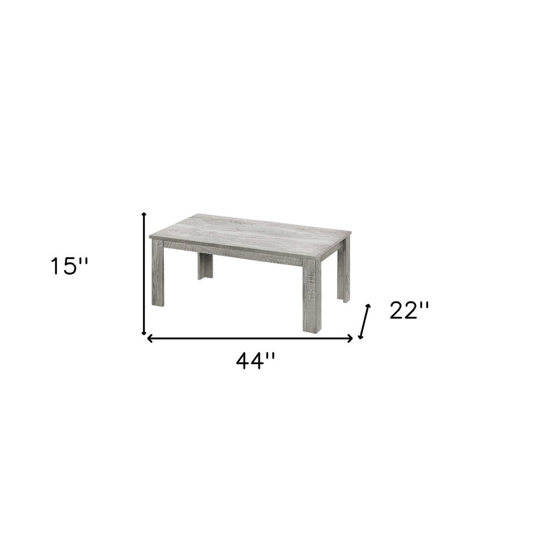 Set Of Three 44" Gray Rectangular Coffee Table Image 8