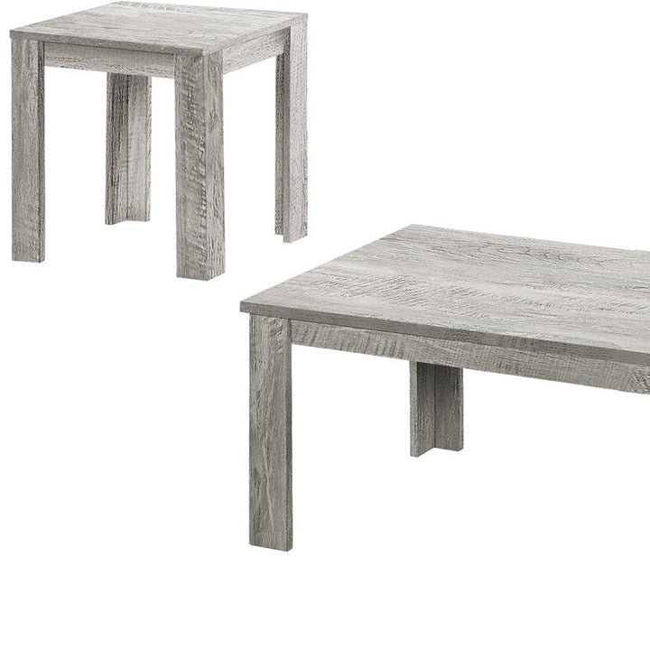 Set Of Three 44" Gray Rectangular Coffee Table Image 10