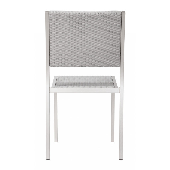 Set Of Two 18" White Aluminum Side Chair Image 5