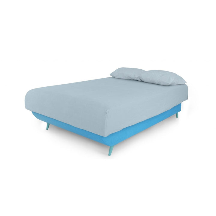 Turquoise Full Adjustable Upholstered Polyester No Bed Frame with Mattress Image 8