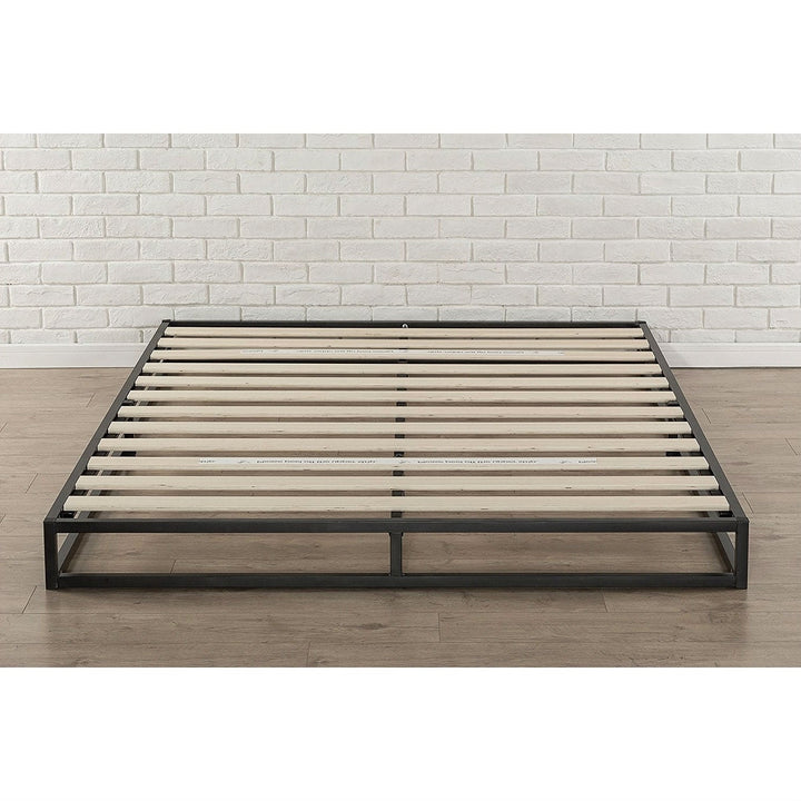 Twin 6-inch Low Profile Platform Bed Frame with Modern Wood Slats Mattress Support System Image 2