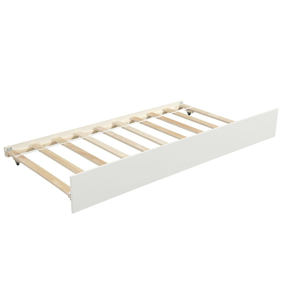 White Twin Bed with Trundle Image 1