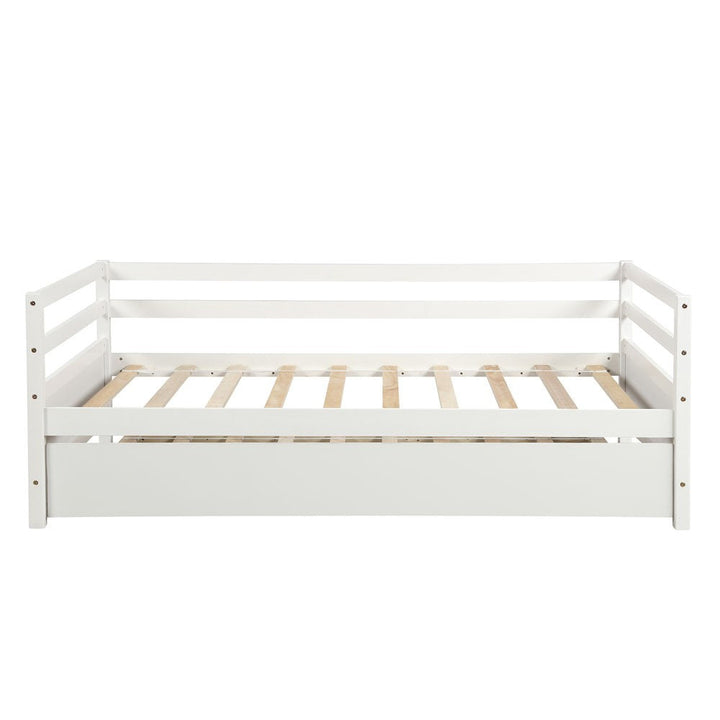 White Twin Bed with Trundle Image 2