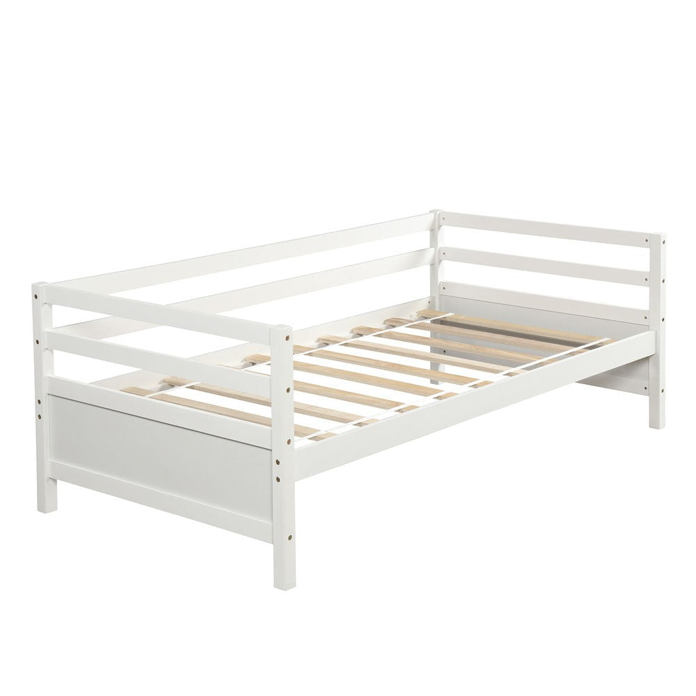 White Twin Bed with Trundle Image 4