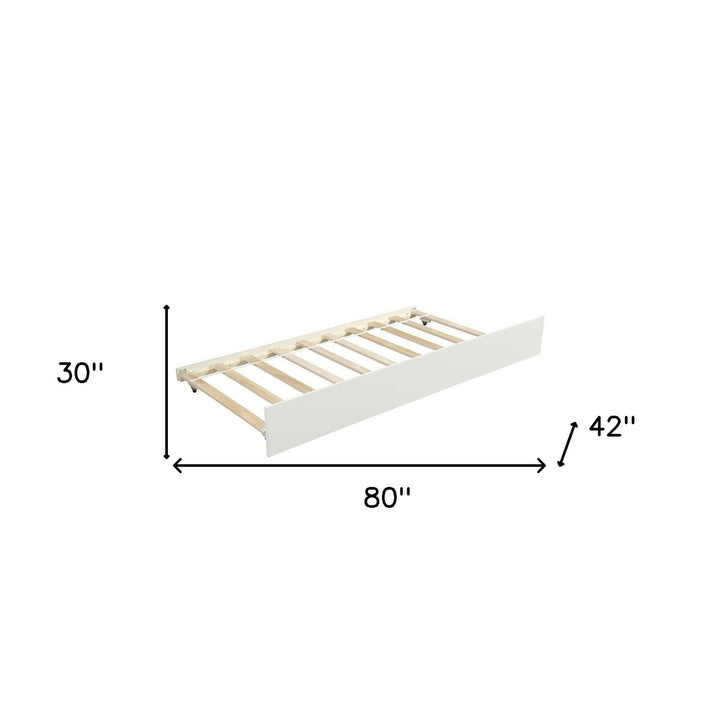 White Twin Bed with Trundle Image 6