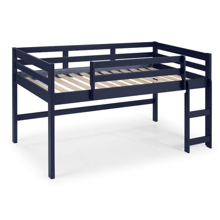 Twin Loft Bed Navy Blue Finish Image 2