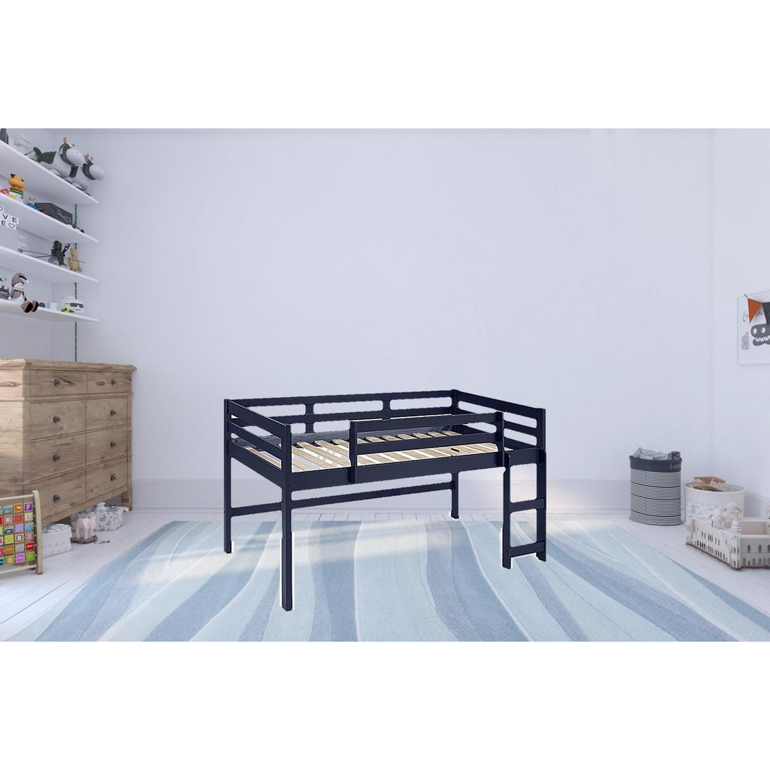 Twin Loft Bed Navy Blue Finish Image 5