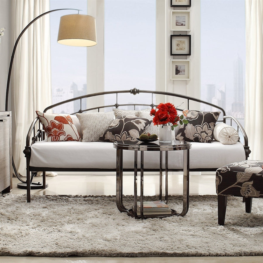 Twin Metal Daybed in Antique Dark Bronze Finish Image 1