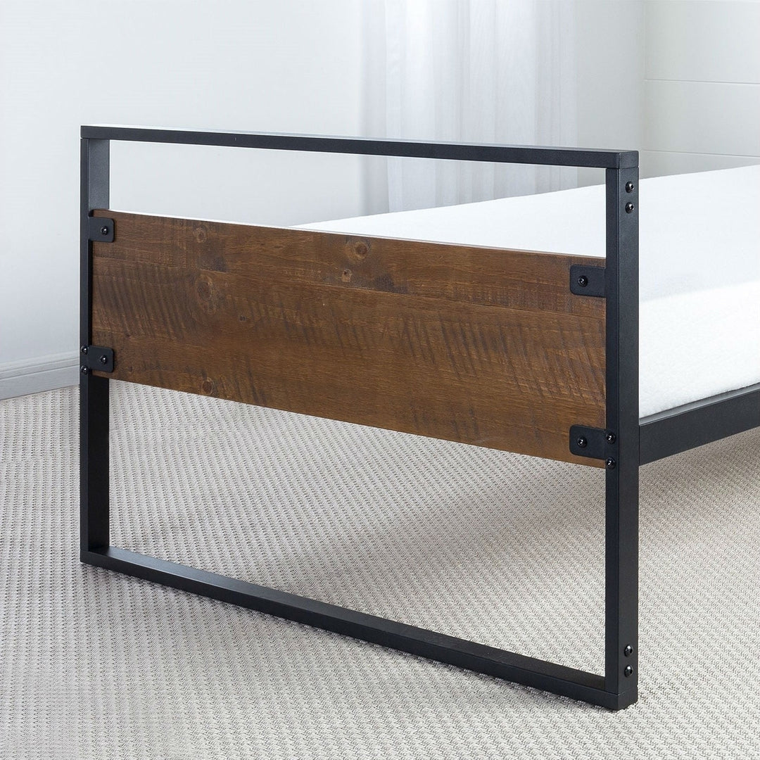 Twin Modern Wood Metal Daybed Frame with Steel Slats Image 3