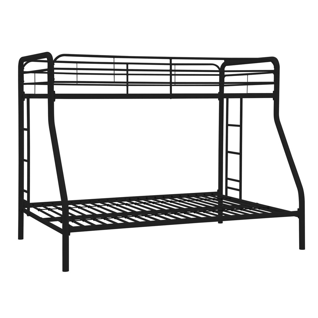 Twin over Full size Bunk Bed in Sturdy Black Metal Image 3