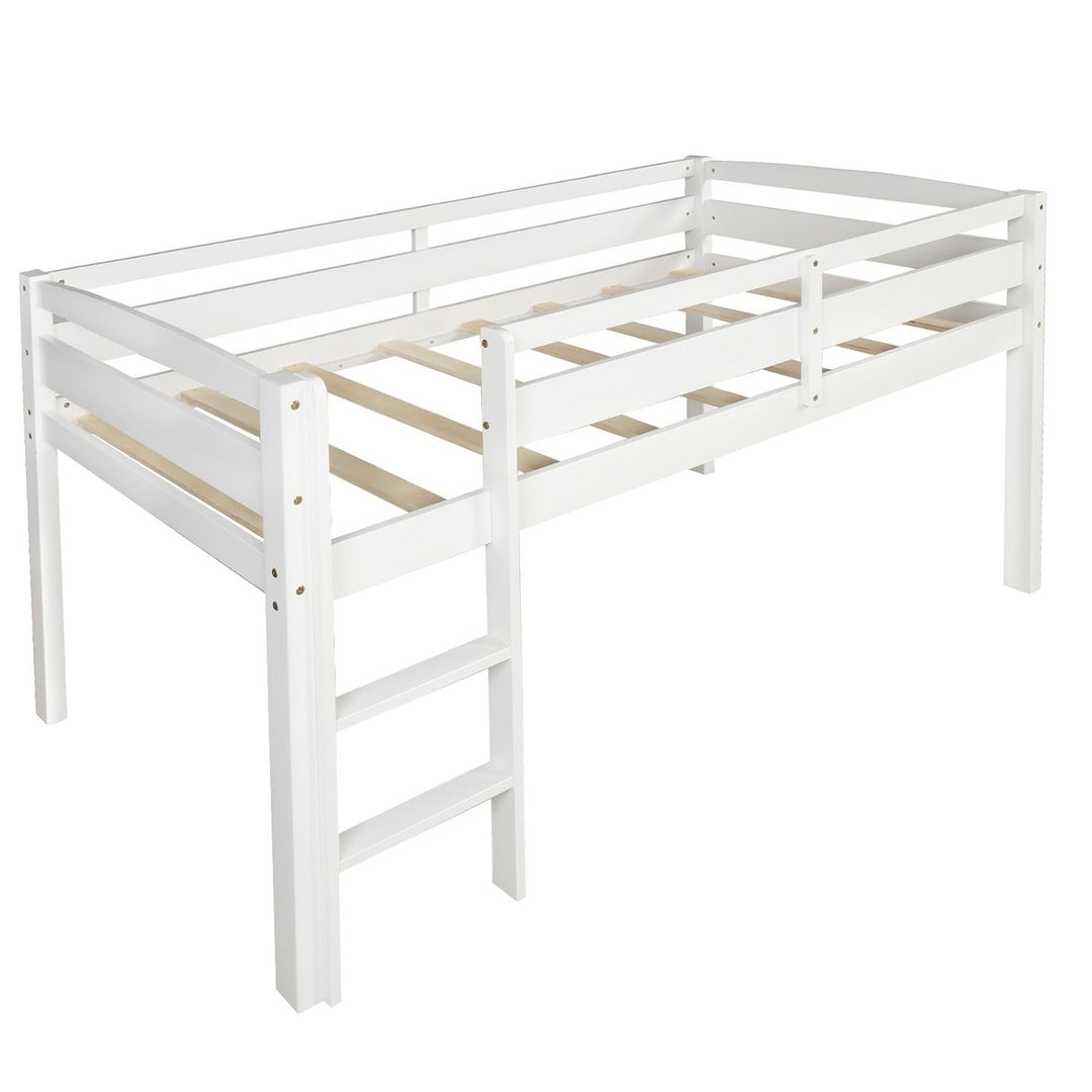 White Twin Size Lof Loft Bed Image 5