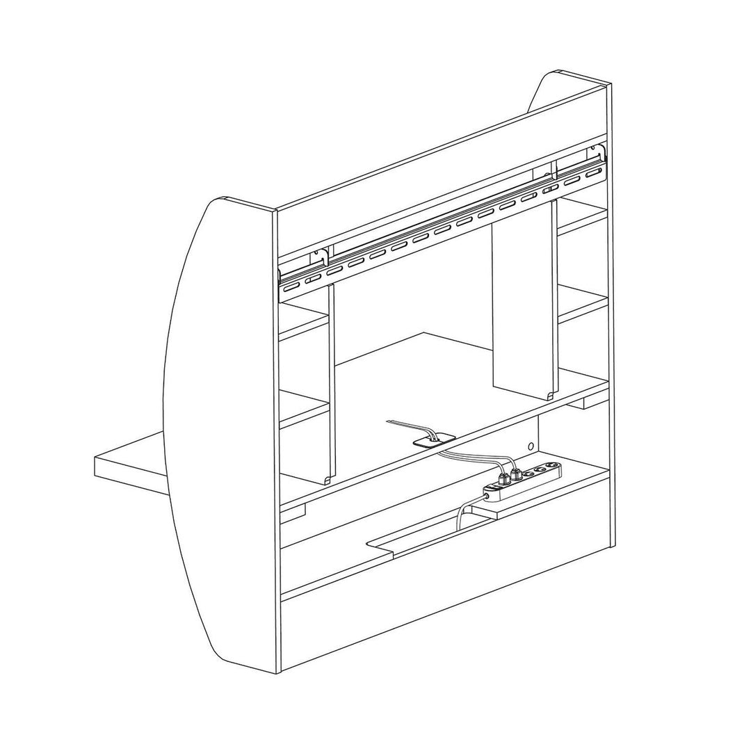 White Wall-Mounted Modern Space Saving Laptop Computer Desk Image 5