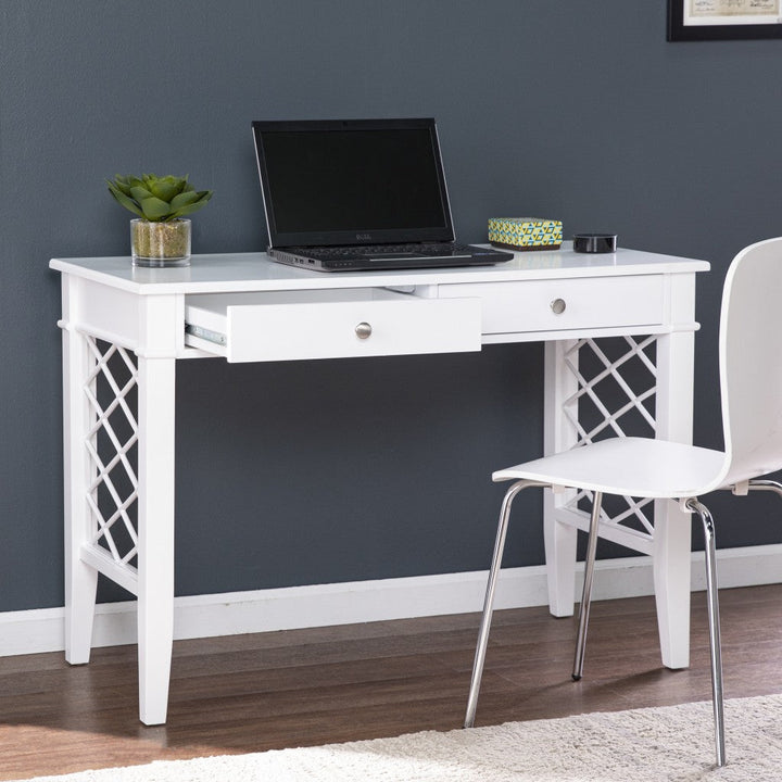 White Writing Desk Image 2