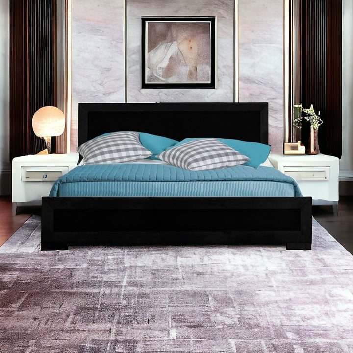 Espresso Wood Full Platform Bed Image 1