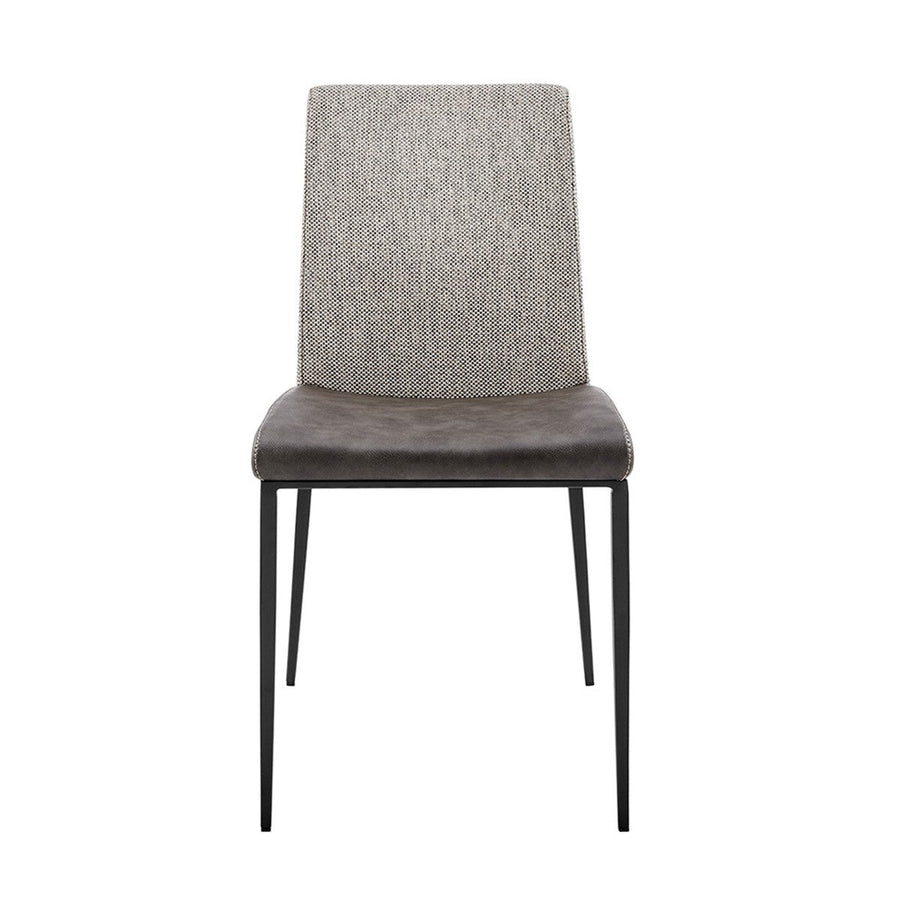 Set of Two Gray and Light Gray Stainless Steel Chairs Image 1