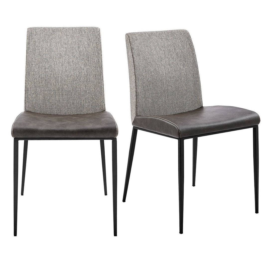 Set of Two Gray and Light Gray Stainless Steel Chairs Image 6