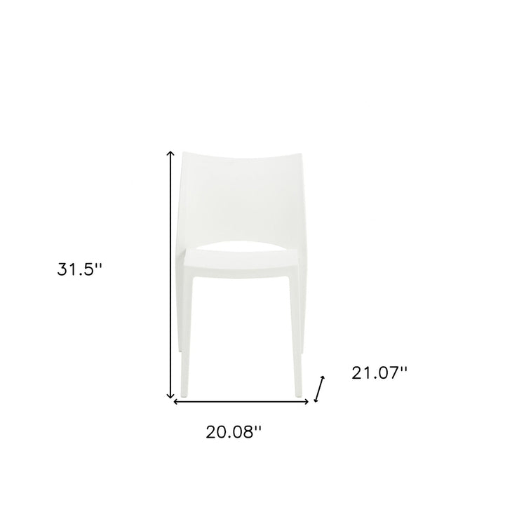 Set of Two White Stacking Indoor or Outdoor Chairs Image 9