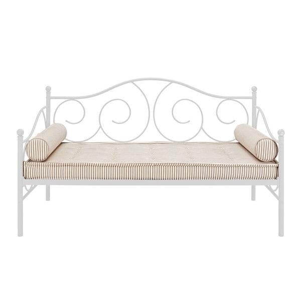 Twin White Metal Daybed with Scrolling Final Detailing - 600 lb Weight Limit Image 3