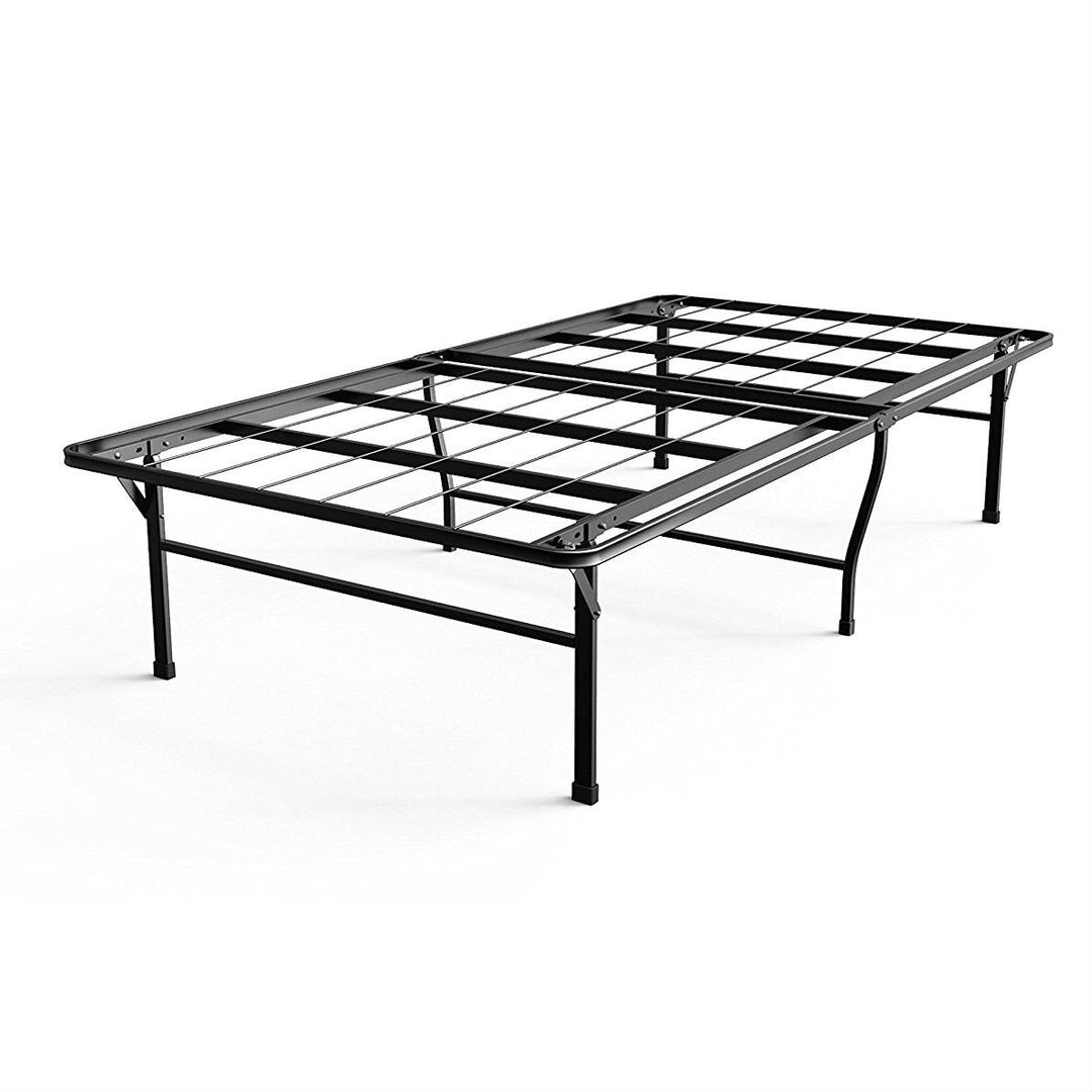 Twin XL College Dorm 16-inch Tall Metal Platform Bed Frame with Storage Space Image 1