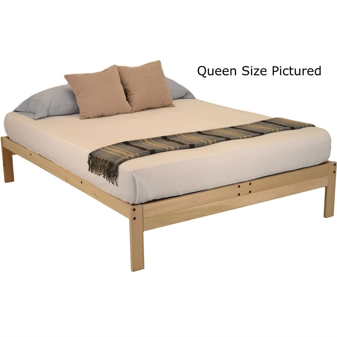 Twin XL Solid Wood Wood Platform bed Frame - Made in USA Image 1