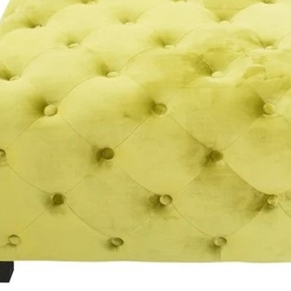 Velvety Green Modern Square Coffee Table Image 5