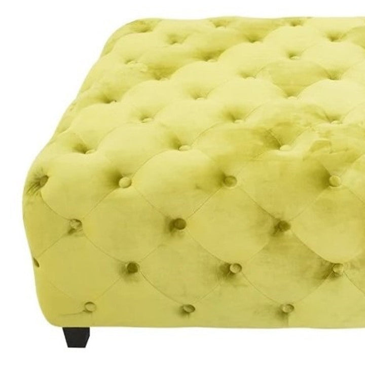 Velvety Green Modern Square Coffee Table Image 6