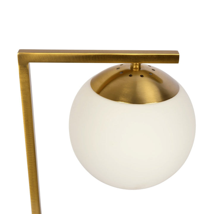 Velvet Globe Table Lamp White Opal Glass with Dimmer Switch Inline Image 6