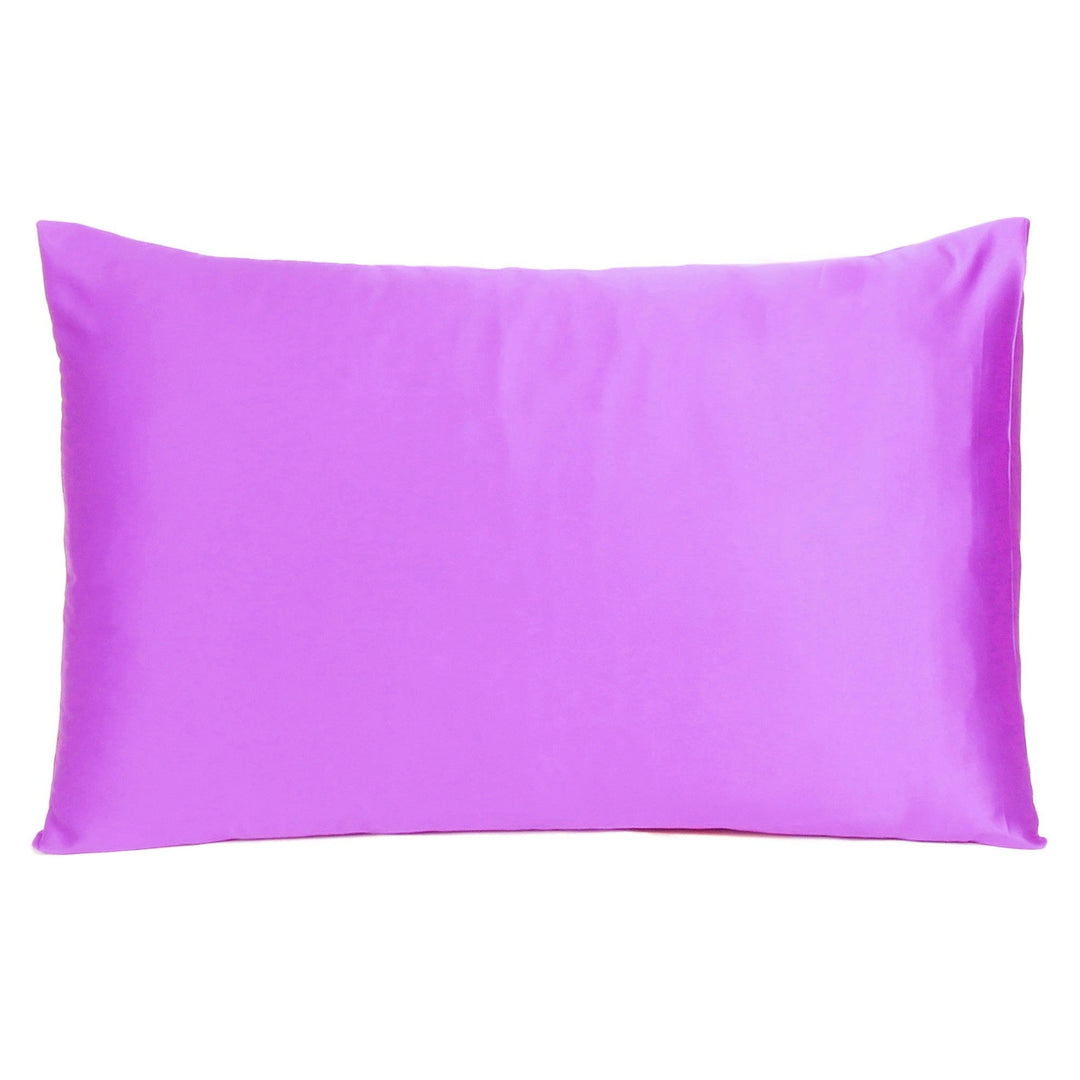 Violet Dreamy Set Of 2 Silky Satin Standard Pillowcases Image 3