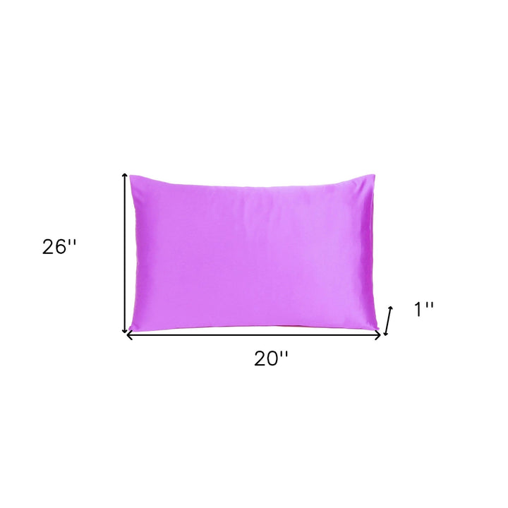 Violet Dreamy Set Of 2 Silky Satin Standard Pillowcases Image 7