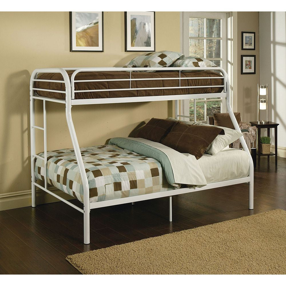 White Twin Over Full Size Bunk Bed Image 3