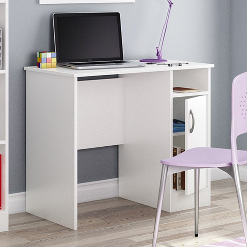 White Computer Desk - Great for Small Home Office Space Image 1