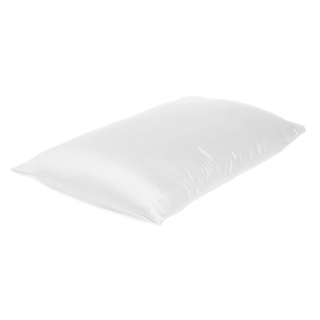 White Dreamy Set Of 2 Silky Satin King Pillowcases Image 4