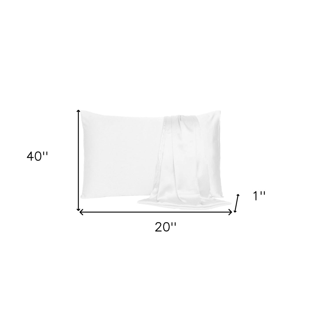 White Dreamy Set Of 2 Silky Satin King Pillowcases Image 7