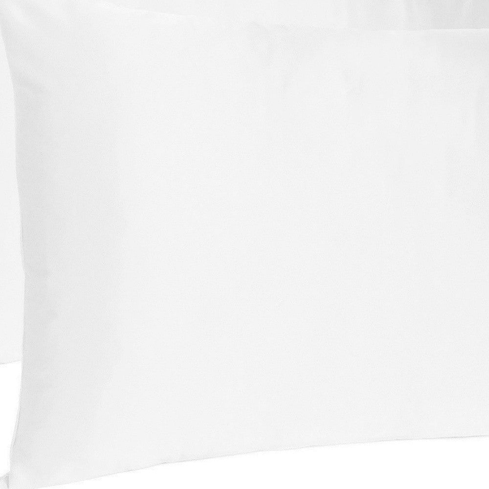 White Dreamy Set Of 2 Silky Satin King Pillowcases Image 8