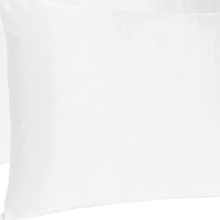 White Dreamy Set Of 2 Silky Satin King Pillowcases Image 8