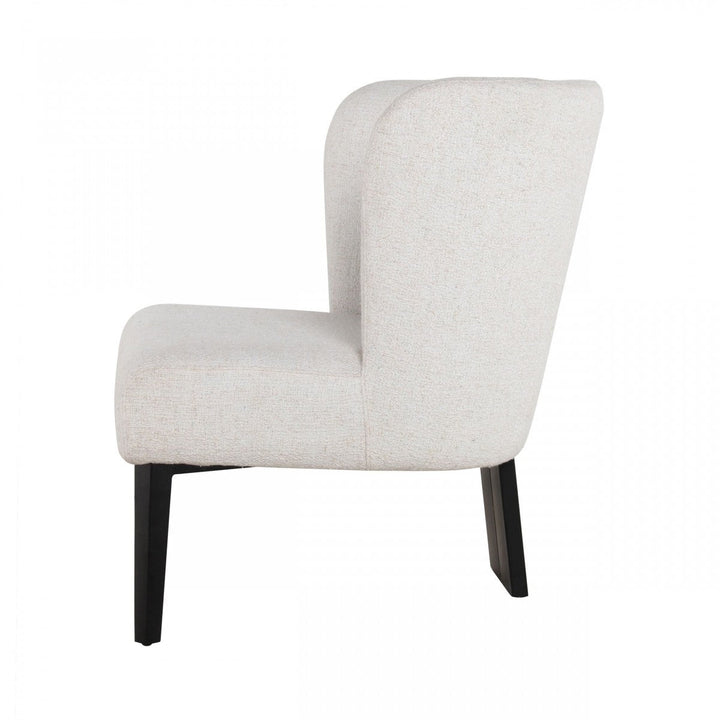 White Faux Leather Wingback Accent Chair Image 3