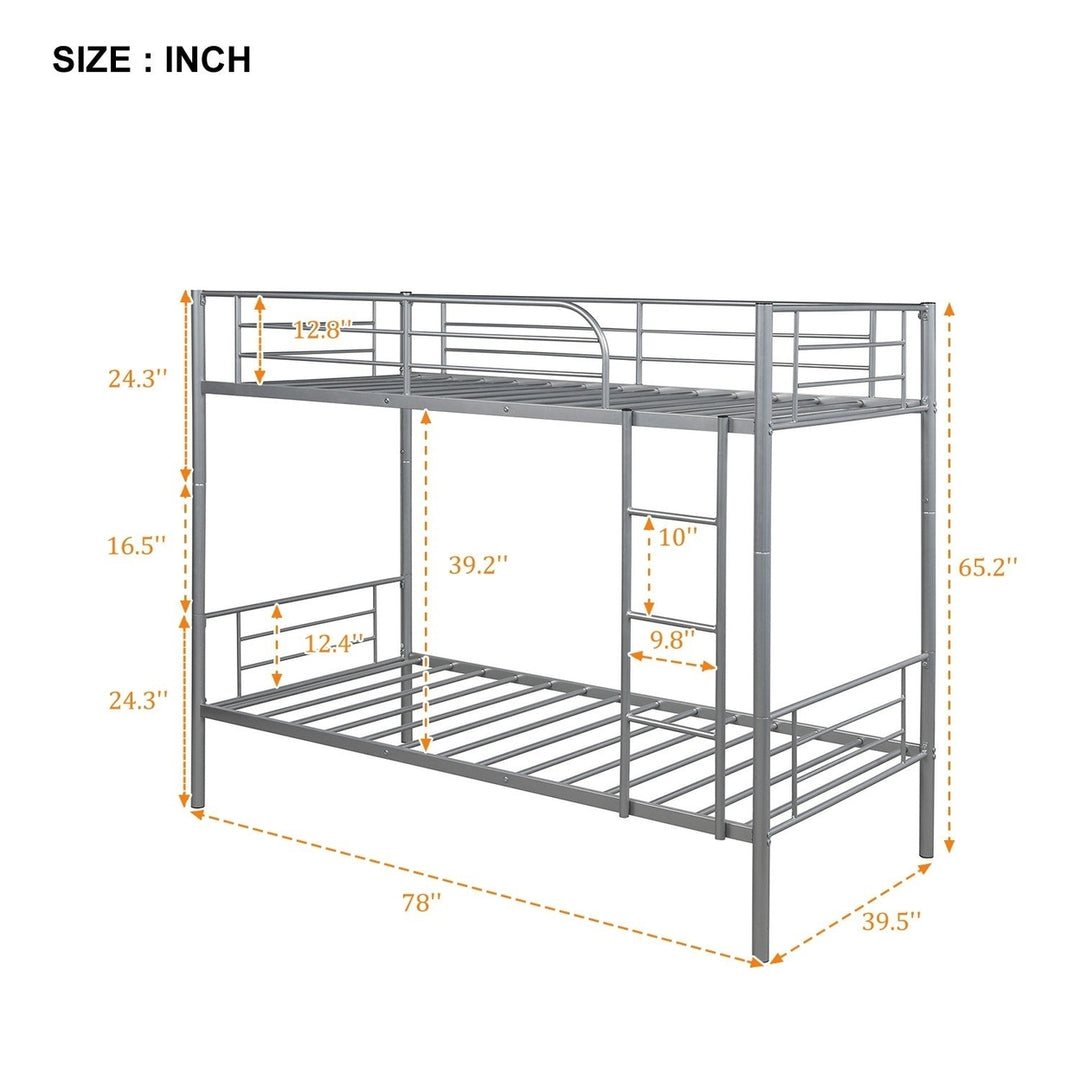 Silver Twin Over Twin Separable Bunk Bed Image 6