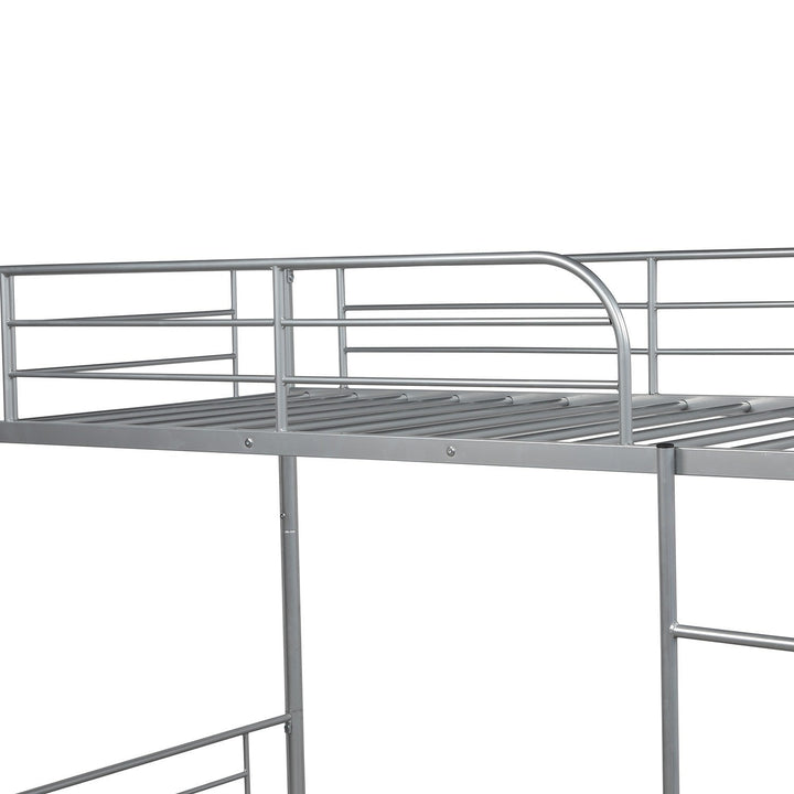 Silver Twin over Twin Traditional Steel Bunk Bed Image 3