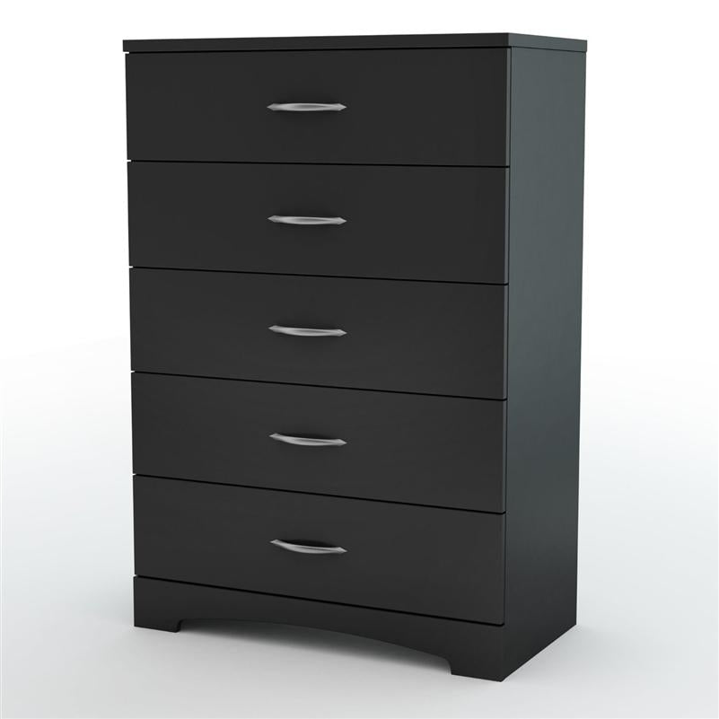 Step One 5-Drawer Chest in Black Finish Image 1