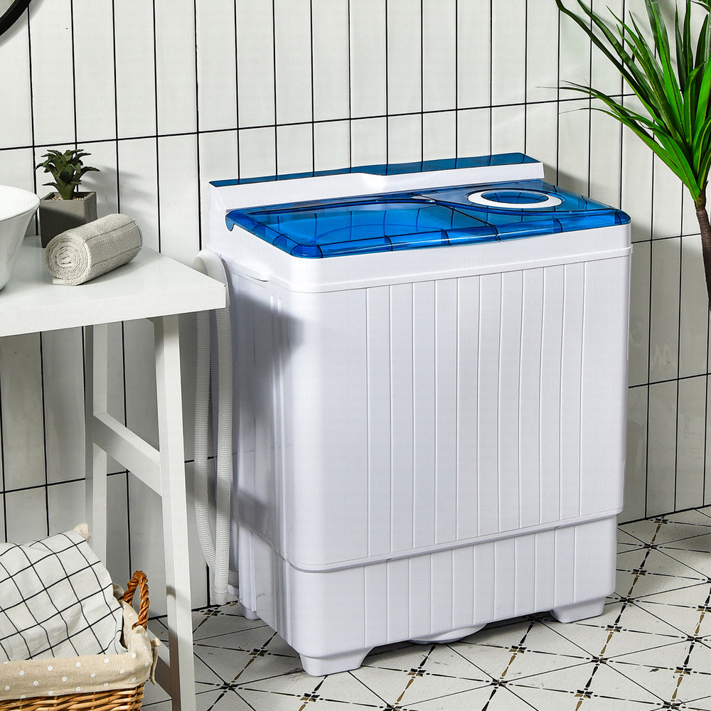 17.6lb Portable Mini Compact Twin Tub Washing Machine Washer Spin Dryer Image 2