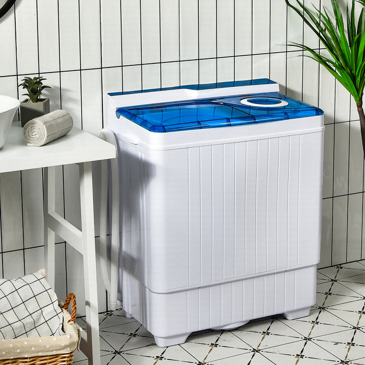 17.6lb Portable Mini Compact Twin Tub Washing Machine Washer Spin Dryer Image 2