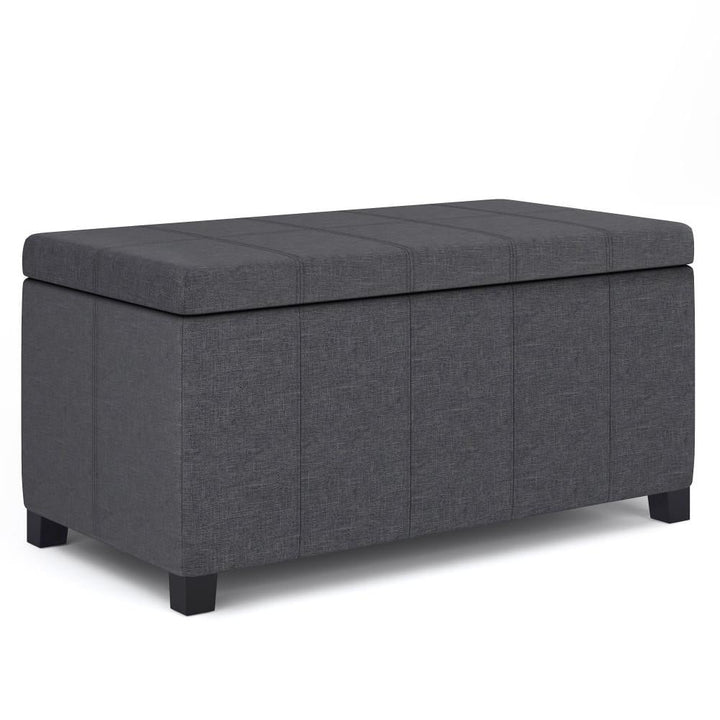 Dover Linen Storage Ottoman 36in Rectangular Lift Top Multi-Functional Furniture Image 1