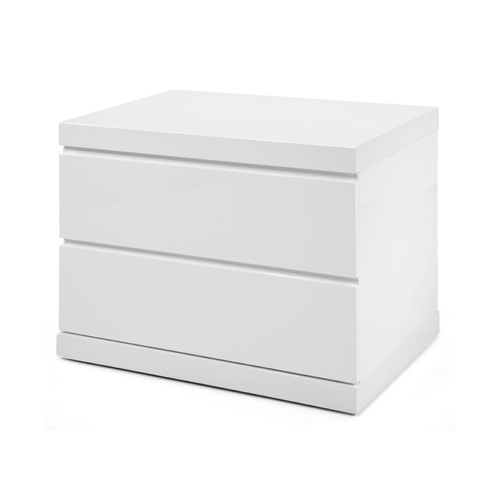 18" White Two Drawers Nightstand Image 1