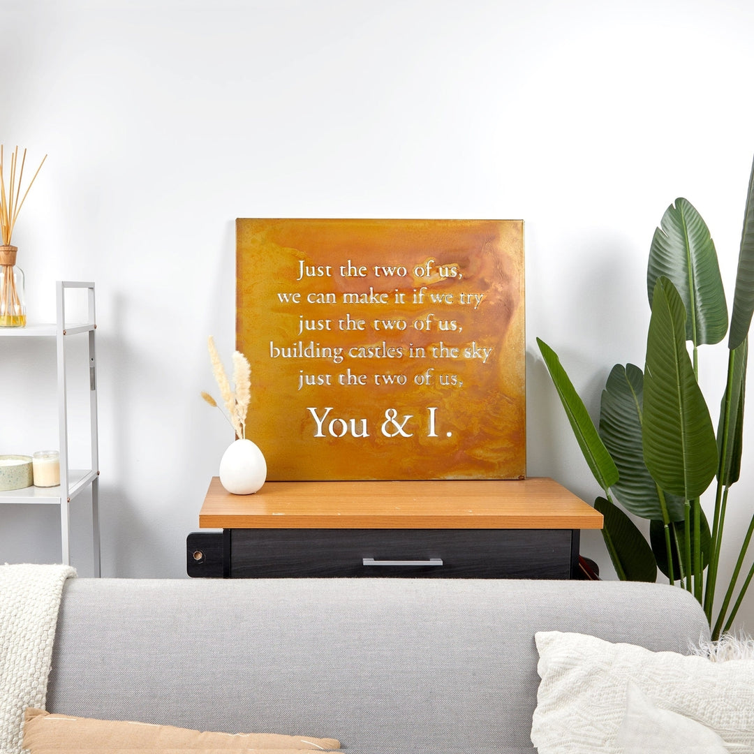 Prairie Dance Just The Two Of Us Lyric Decorative Wall Art Sign 15 Colors Image 1