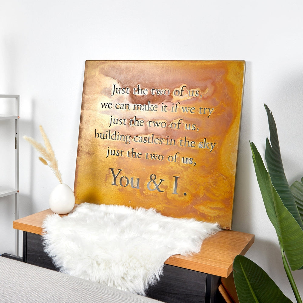 Prairie Dance Just The Two Of Us Lyric Decorative Wall Art Sign 15 Colors Image 2