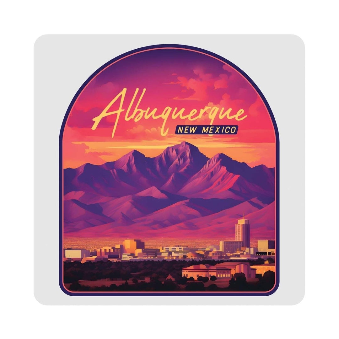 Alburqueque Mexico Design B Souvenir 4x4-Inch Coaster Acrylic 4 Pack Image 1