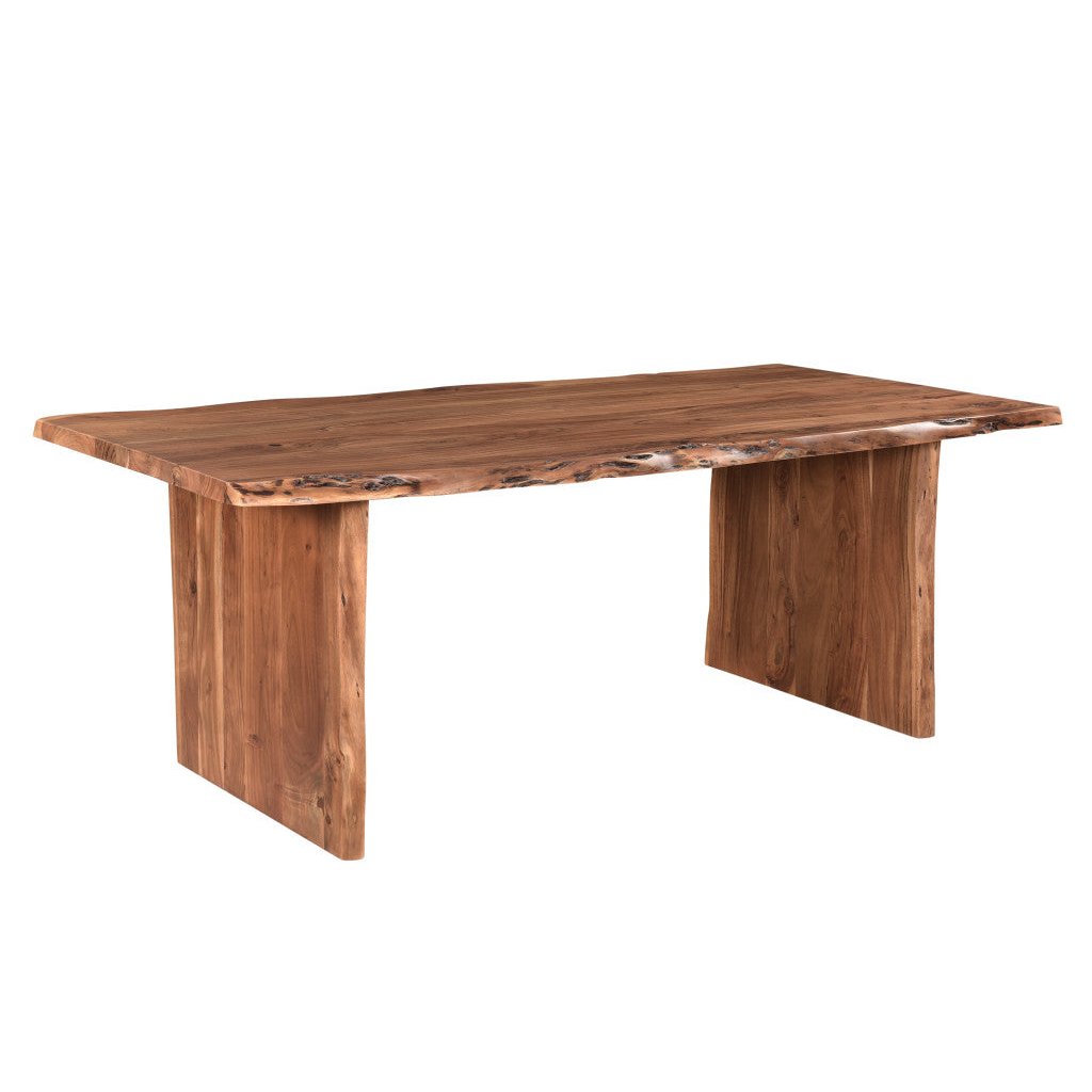 84" Brown Solid Wood Dining Image 1