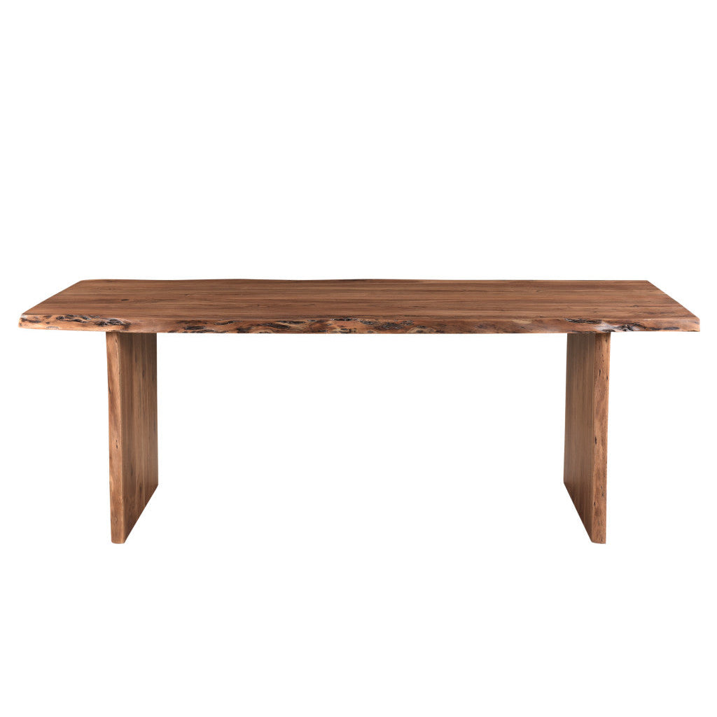 84" Brown Solid Wood Dining Image 2